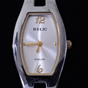 Women's‎ Relic Folio Watch Stainless Two Tone Water Resistant Dead Battery #1116